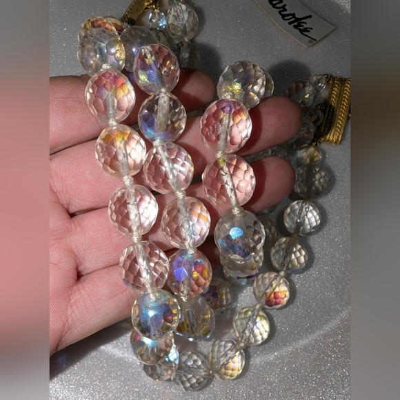 NOS EVC CAROLEE HEAVY IRIDESCENT CHOKER NECKLACE CHUNKY - Picture 7 of 7